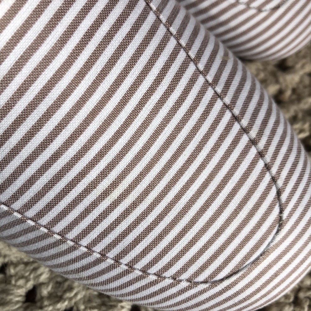 Nautica Tan & White Striped Slip-On Mules with Gold Accent - Picture 3 of 12